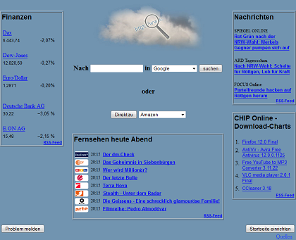 about:blank - persnliche Startseite